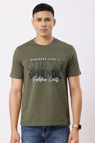 Savage Graphic T-Shirt Olive