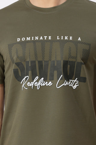 Savage Graphic T-Shirt Olive