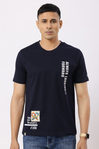 Reconnect Textured T-Shirt Navy