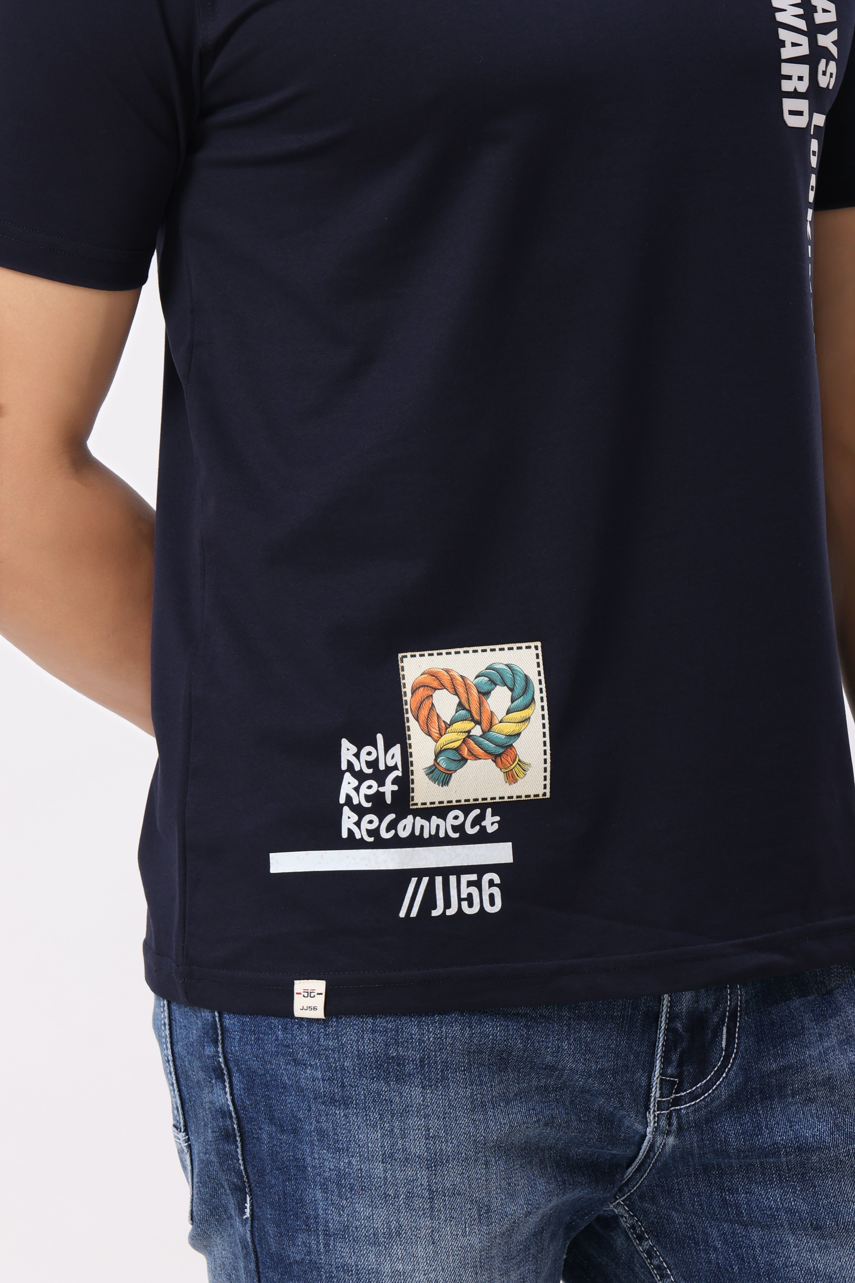 Reconnect Textured T-Shirt Navy
