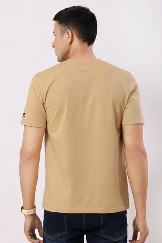 Reconnect Textured T-Shirt Beige