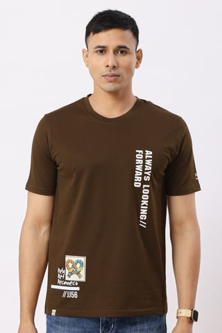 Reconnect Textured T-Shirt Brown