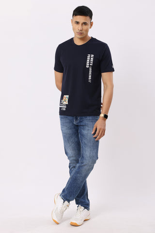 Reconnect Textured T-Shirt Navy