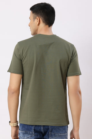 Rage Textured T-Shirt Olive