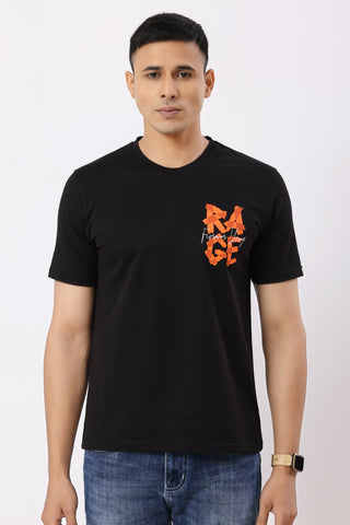 Rage Textured T-Shirt Black