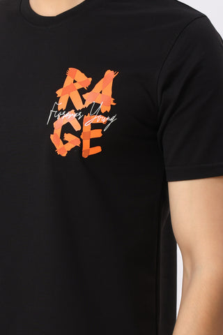 Rage Textured T-Shirt Black