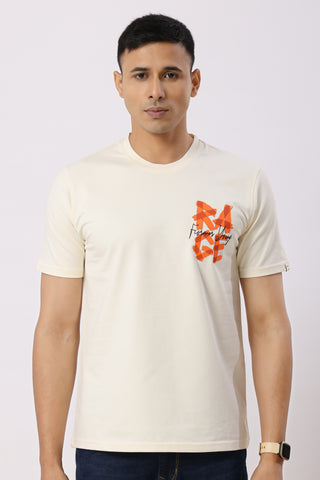 Rage Textured T-Shirt Cream