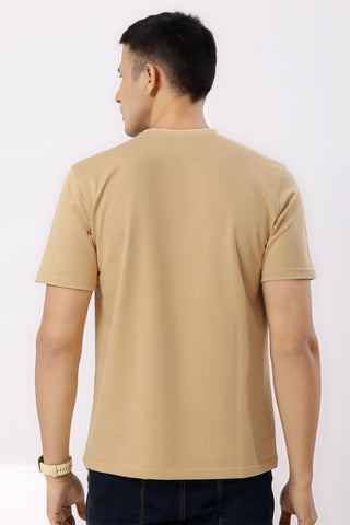 Rage Textured T-Shirt Beige