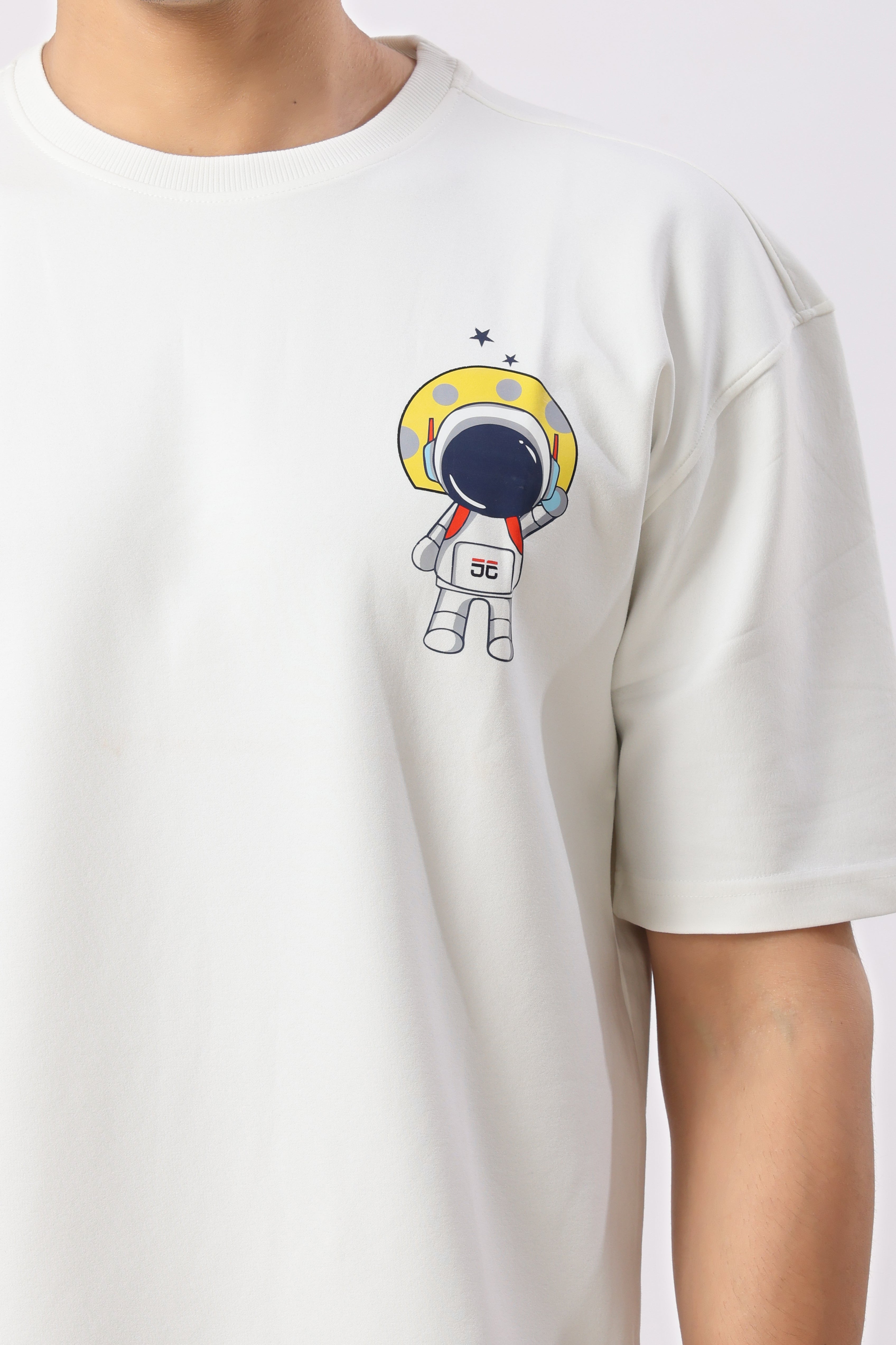 0801-1 Space Oversized T-Shirt White