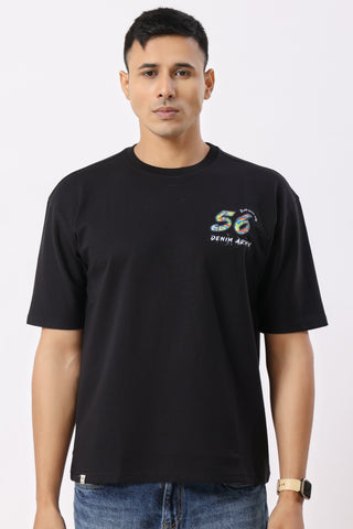 0802-3 Oversized T-Shirt 56 Black