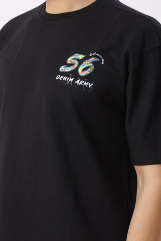 0802-3 Oversized T-Shirt 56 Black