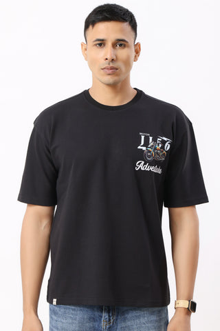 0803-3 Bullet Oversized T-Shirt Black