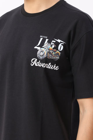 0803-3 Bullet Oversized T-Shirt Black