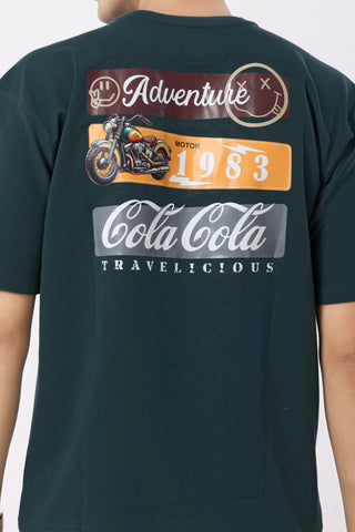 0803-1 Bullet Oversized T-Shirt Teal Green