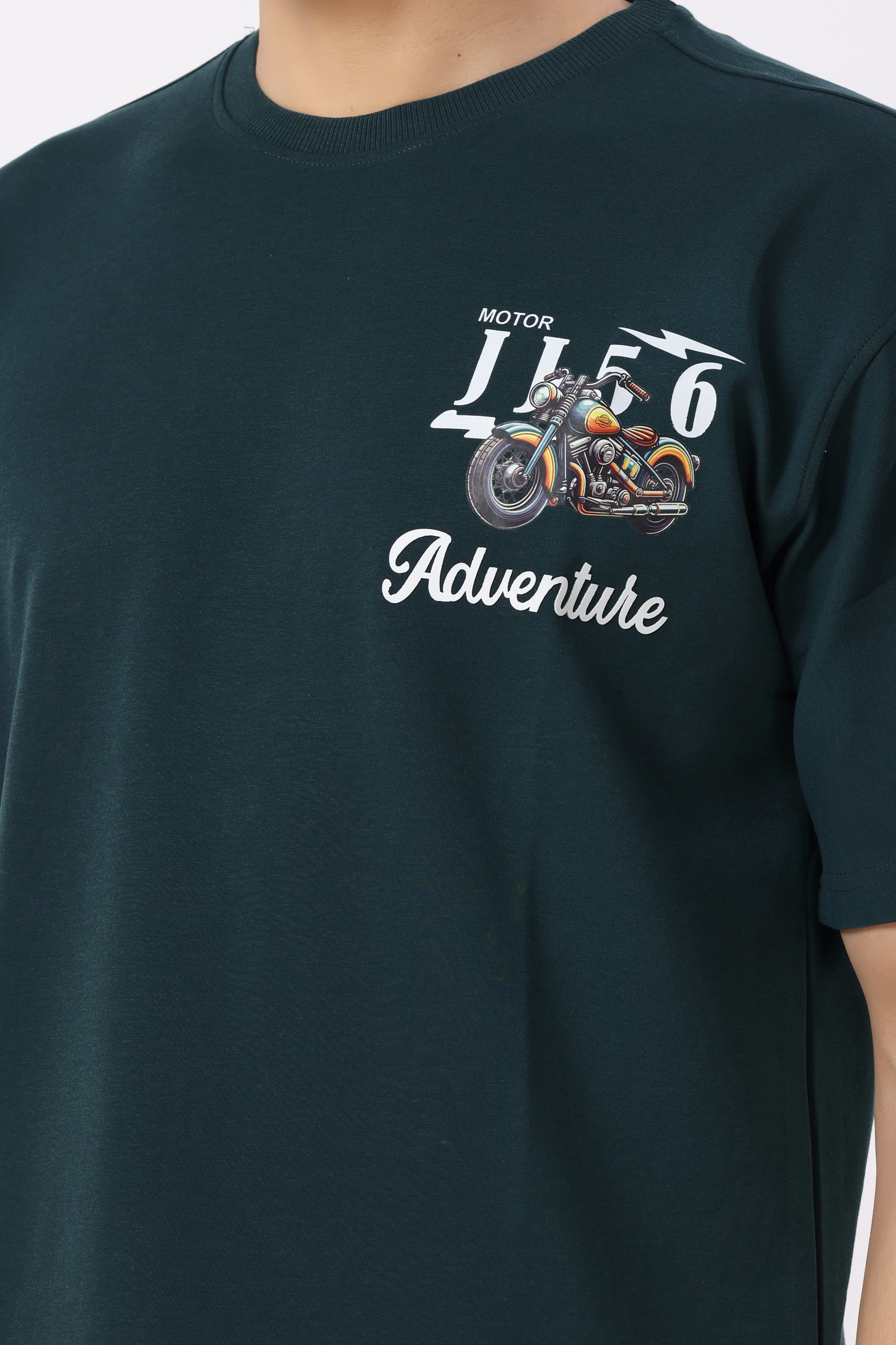 0803-1 Bullet Oversized T-Shirt Teal Green