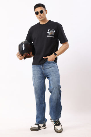 0803-3 Bullet Oversized T-Shirt Black