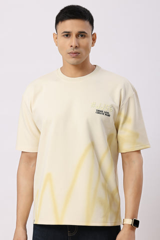 0804-1 Spray Oversized T-Shirt Cream