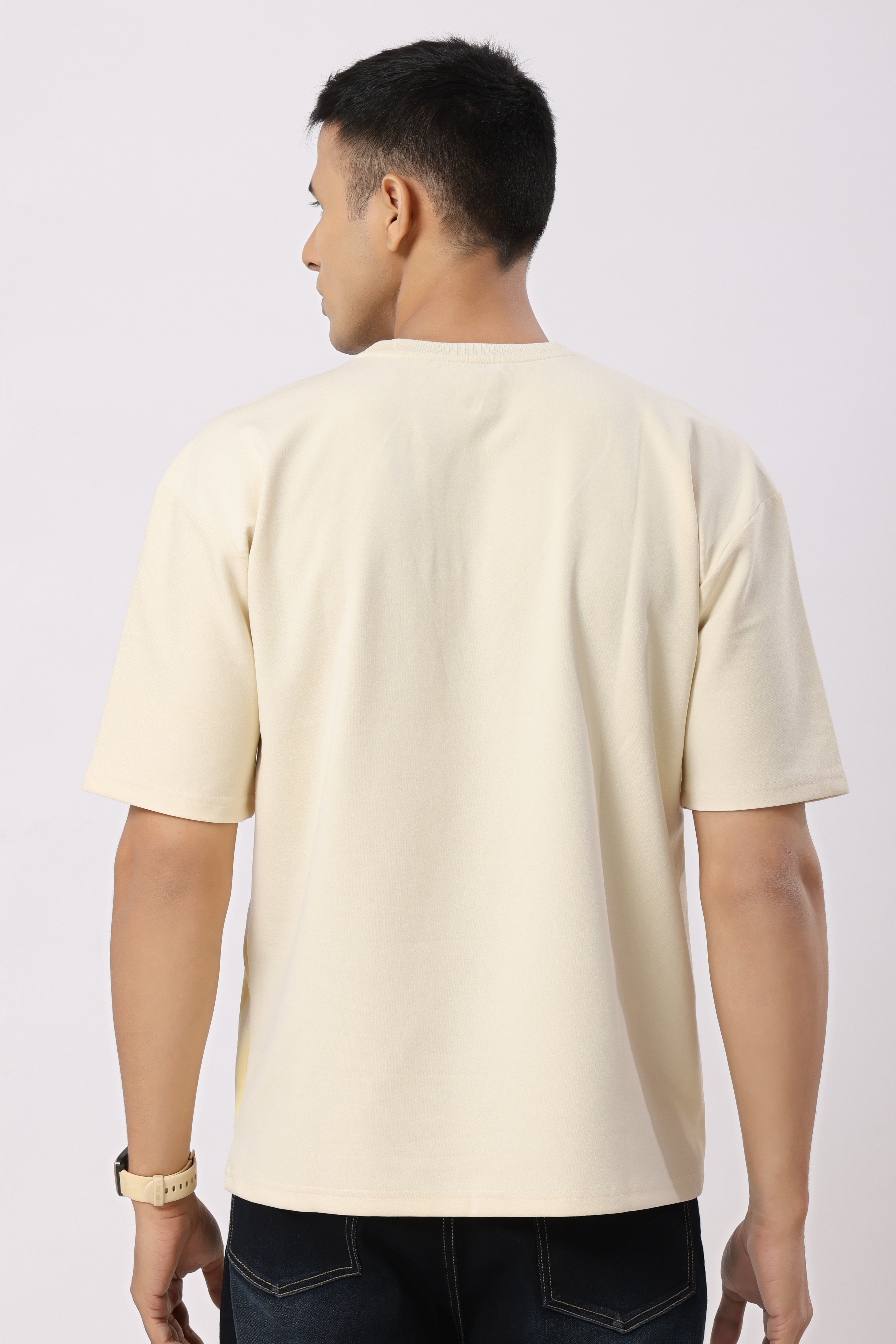 0804-1 Spray Oversized T-Shirt Cream