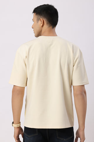 0804-1 Spray Oversized T-Shirt Cream