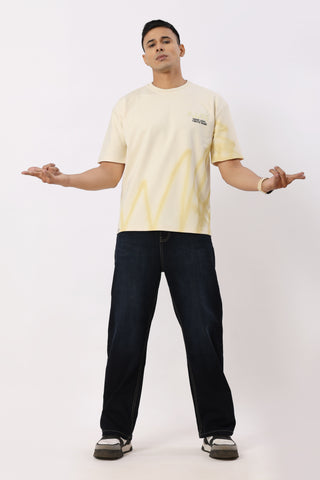 0804-1 Spray Oversized T-Shirt Cream