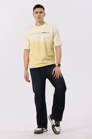 0805-1 Ombre Oversized T-Shirt Cream