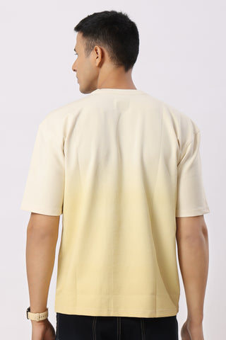 0805-1 Ombre Oversized T-Shirt Cream