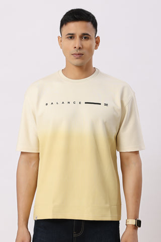 0805-1 Ombre Oversized T-Shirt Cream