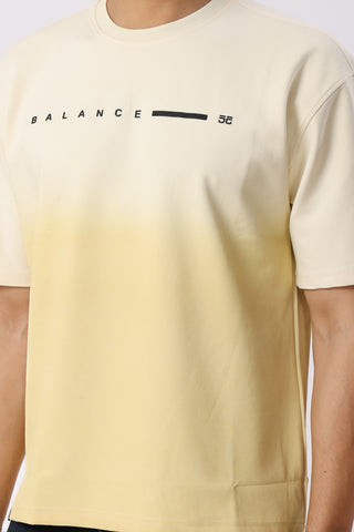 0805-1 Ombre Oversized T-Shirt Cream