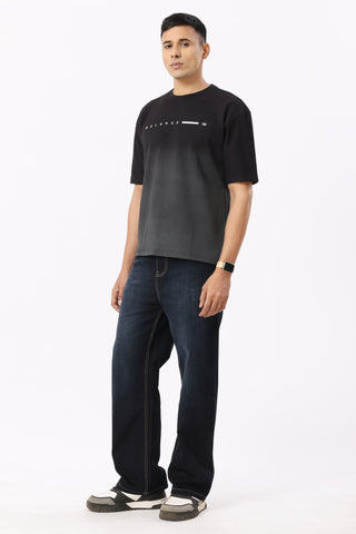 0805-3 Ombre Oversized T-Shirt Black